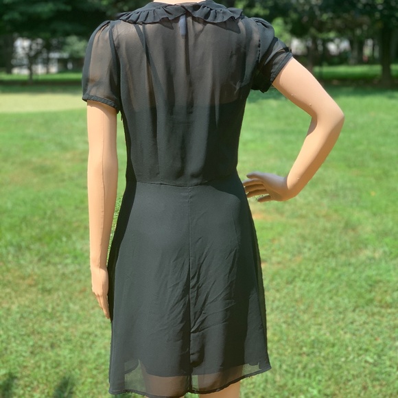 Dress with Sheer Overlay - Picture 2 of 4